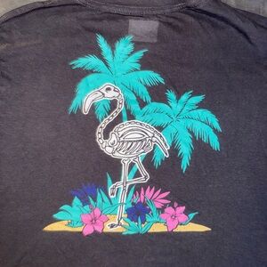 Charcoal Flamingo Emblem Tee